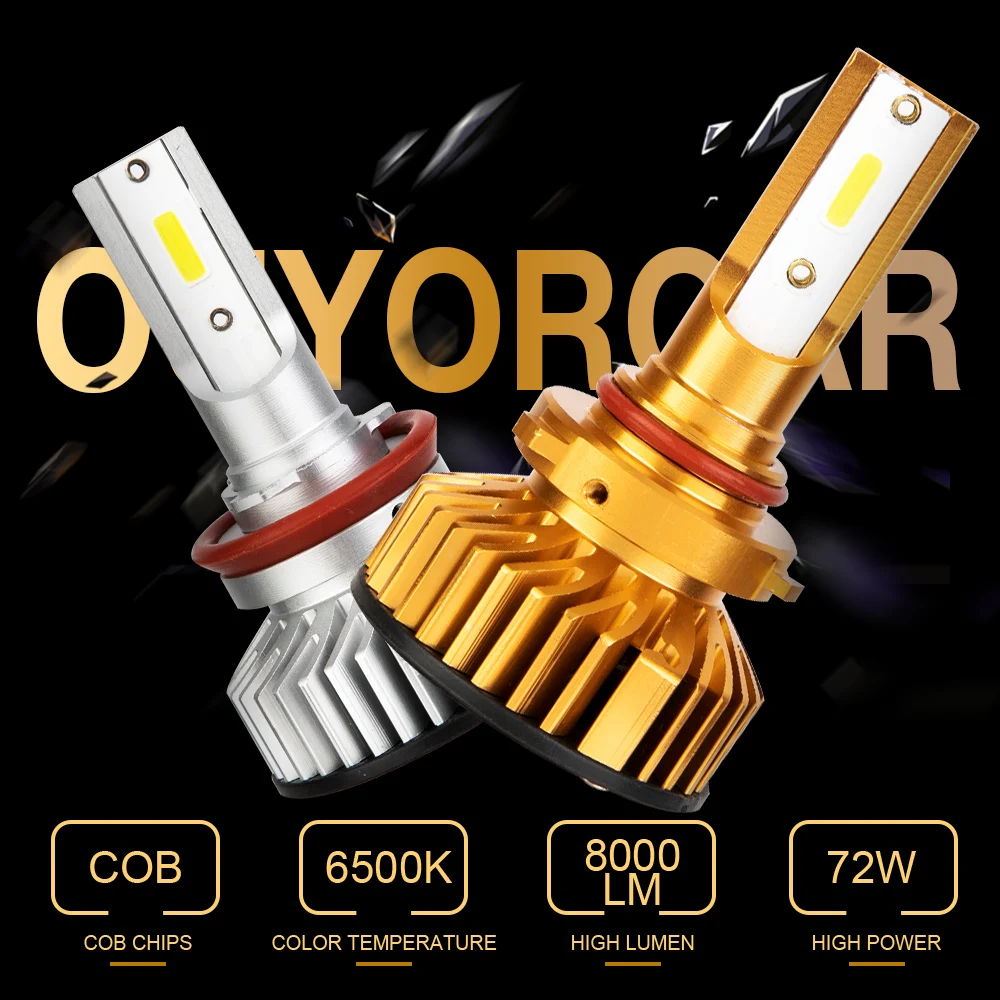 H7 H4 светодиодные фары лампы H11 света автомобилей мини Canbus COB 72 W 8000LM H1 9005 9006 H8 H9 6000 K Привет авто LED ч 7 H 11 лампы H4 6500 K