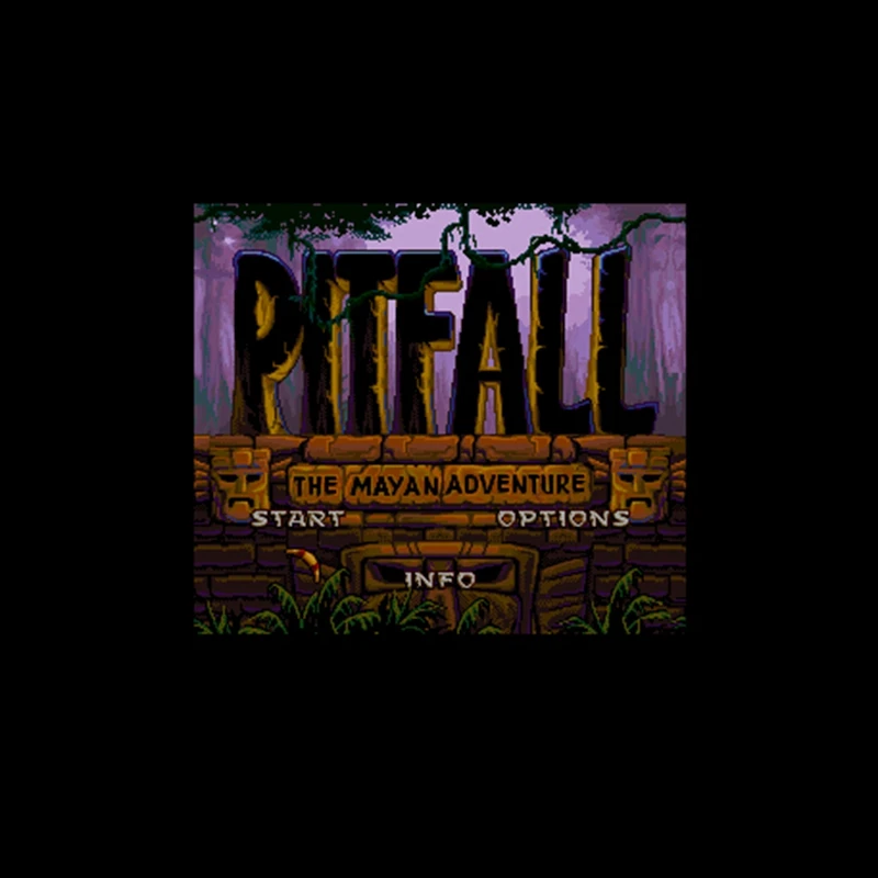 Pitfall-приключения майя NTSC Версия 16 бит 46 пин большая серая игровая карта для