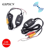 gspscn 2 4g wireless parking rca video receiver transmitter kit for car monitors rear view cameras backup rearview camera