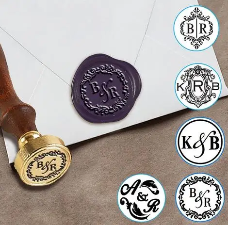 Индивидуальная оригинальная индивидуальная восковая печать на свадьбе Duogram His &amp