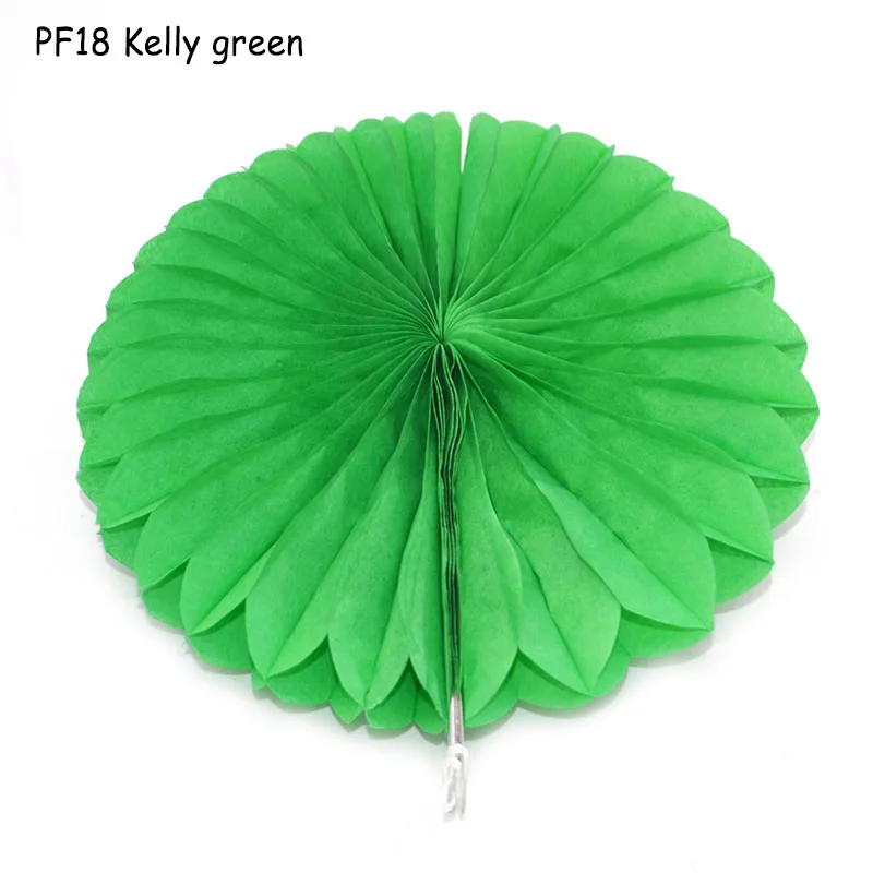 kelly green 1 шт. 10/15/20/25/30 см сотовая ткани Бумага цветок вентиляторы детская День рождения Свадебный дом свадебное украшение автомобиля - Цвет: kelly green