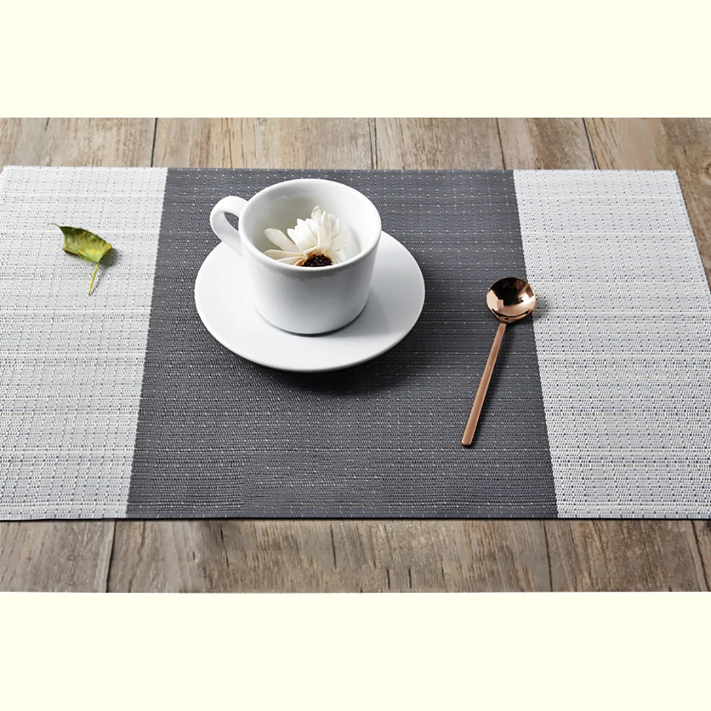 45*30 см салфетки теплоизоляционные ПВХ салфетки устойчивые к пятнам Crossweave тканые коврики для кухонного набора из 6