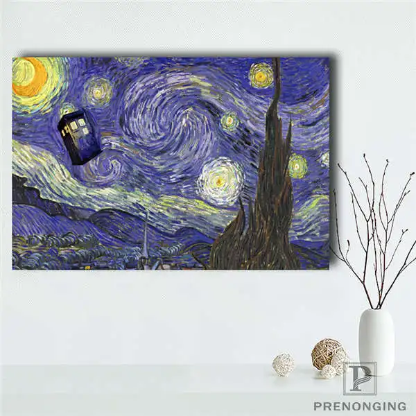 Canvas Poster Холст постер из шелковой ткани Новое поступление Доктор Кто Плакат Индивидуальные тенденции Международный Dr кто свернутый постер#100114-02 - Цвет: Canvas Poster