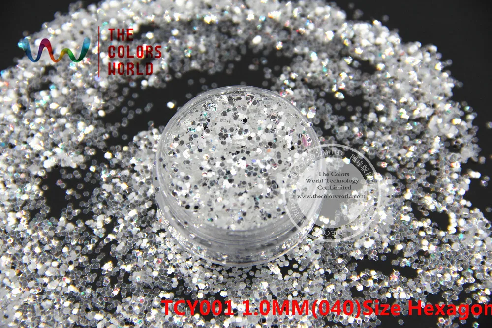 TCY001 очень блестящий белый с серебряным блеском для ногтей украшение татуировки