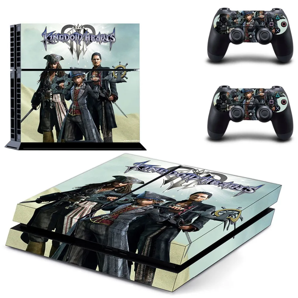 Игра Kingdom Hearts 3 наклейка для PS4 виниловая наклейка, стикер для консоли Playstation 4 и 2 контроллера наклейка для PS4 наклейка s