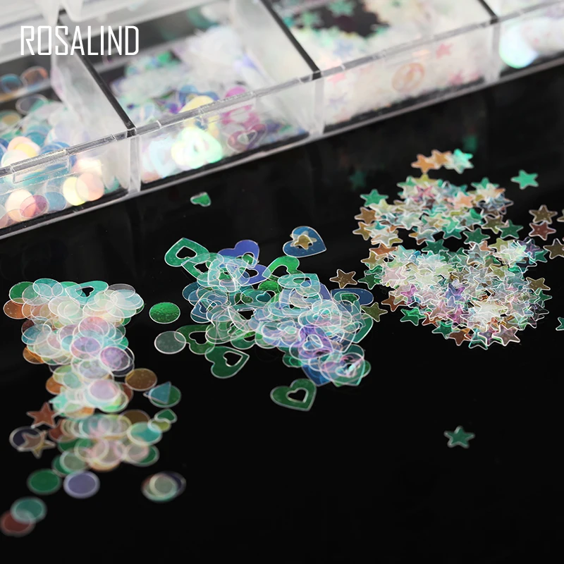 ROSALIND украшения для дизайна ногтей Шарм Пластик DIY маникюр блестки гель блеск