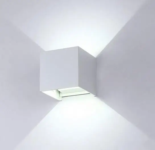 White(white light)-S Вверх/вниз водосветодио дный стойкий светодиодный сад крыльцо Путь лампы, 12 Вт угол луча регулируемый Крытый настенный светильник бра свет - Испускаемый цвет: White(white light)-S