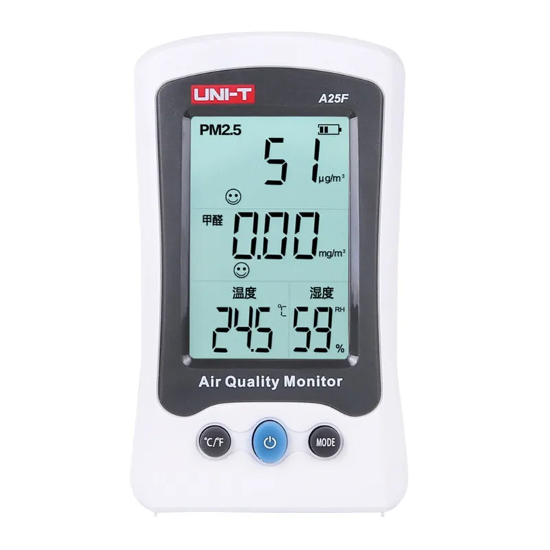 UNI-T A25F Desktop Formaldehyde PM2.5 Detector Air Quality Temperature Measurement Meter with LCD display tester | Инструменты