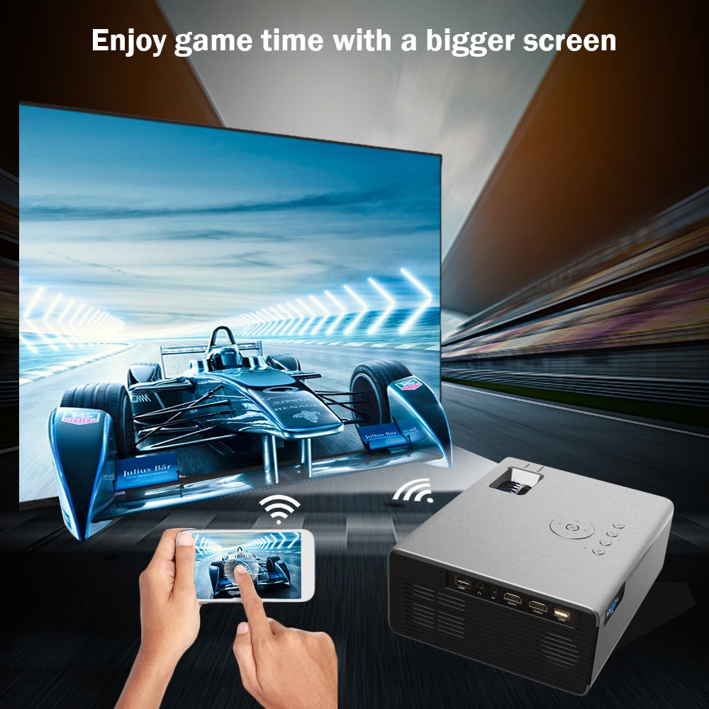 CRENOVA новейший светодиодный проектор HD 1280*720P Android 6.0OS 3800 люмен Домашний кинотеатр кино Android проектор с Wi-Fi Bluetooth