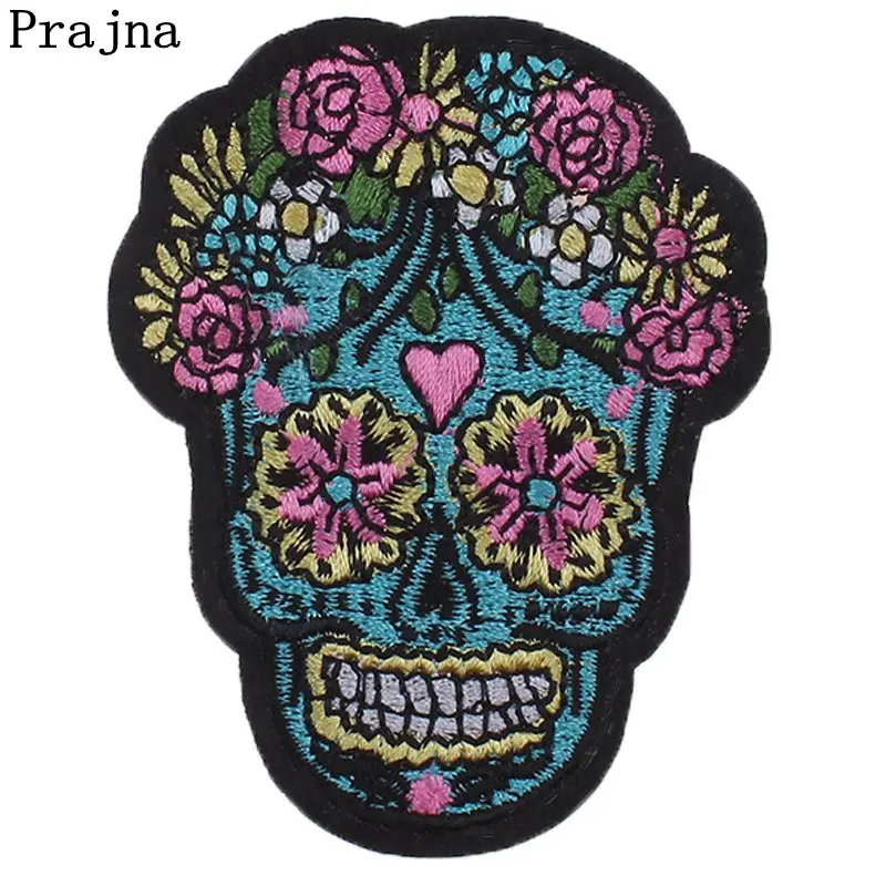 Нашивки Prajna в стиле панк с черепом для одежды тканевые нашивки мексиканским