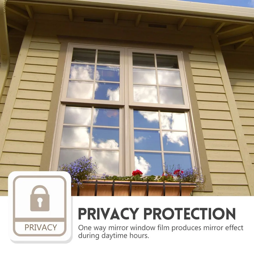Односторонняя зеркальная пленка для окон 3 м отражающий слой на солнечных