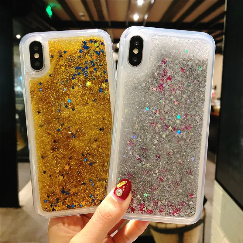 Quicksand Liquid Dynamic Silicone Glitter Case For iphone X Cover TPU Phone Cases iPhone 6 6s 7 8 Plus Bling Fundas |