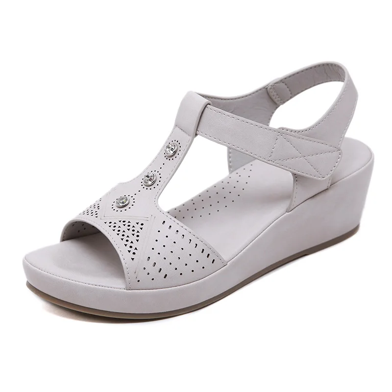 

2019 Summer Shoes Women Wedge Sandals Summer Ladies Wedges Shoes Casual Female Sandalias Plus Size A1512