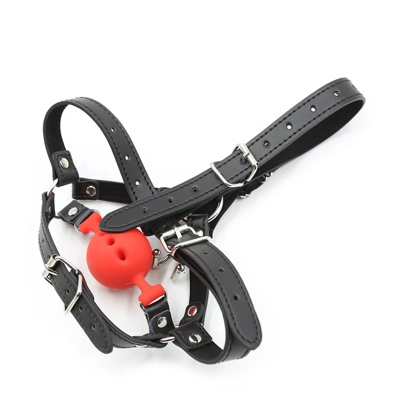 Кожаный Фетиш бондаж открытый рот кляп зажим для носа БДСМ ограничитель оральный