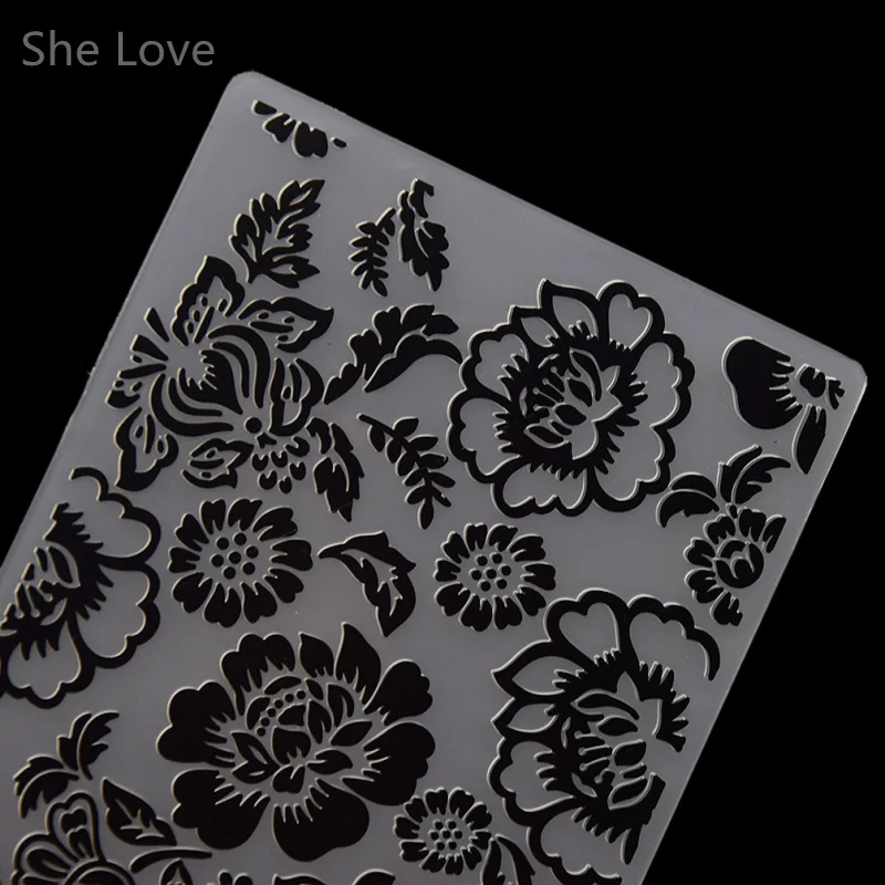 

Chzimade Plastic Embossing Folder Peony Flower DIY Scrapbooking Photo Album Card Paper Craft Decoration