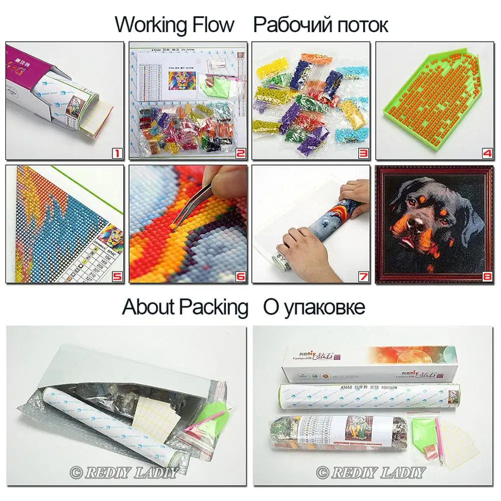 

REDIY LADIY Diamond Painting Triptych 5D Diamond Embroidery Crystal Mosaic Modular Pictures Flowers Fruits Home Decor Wall Arts