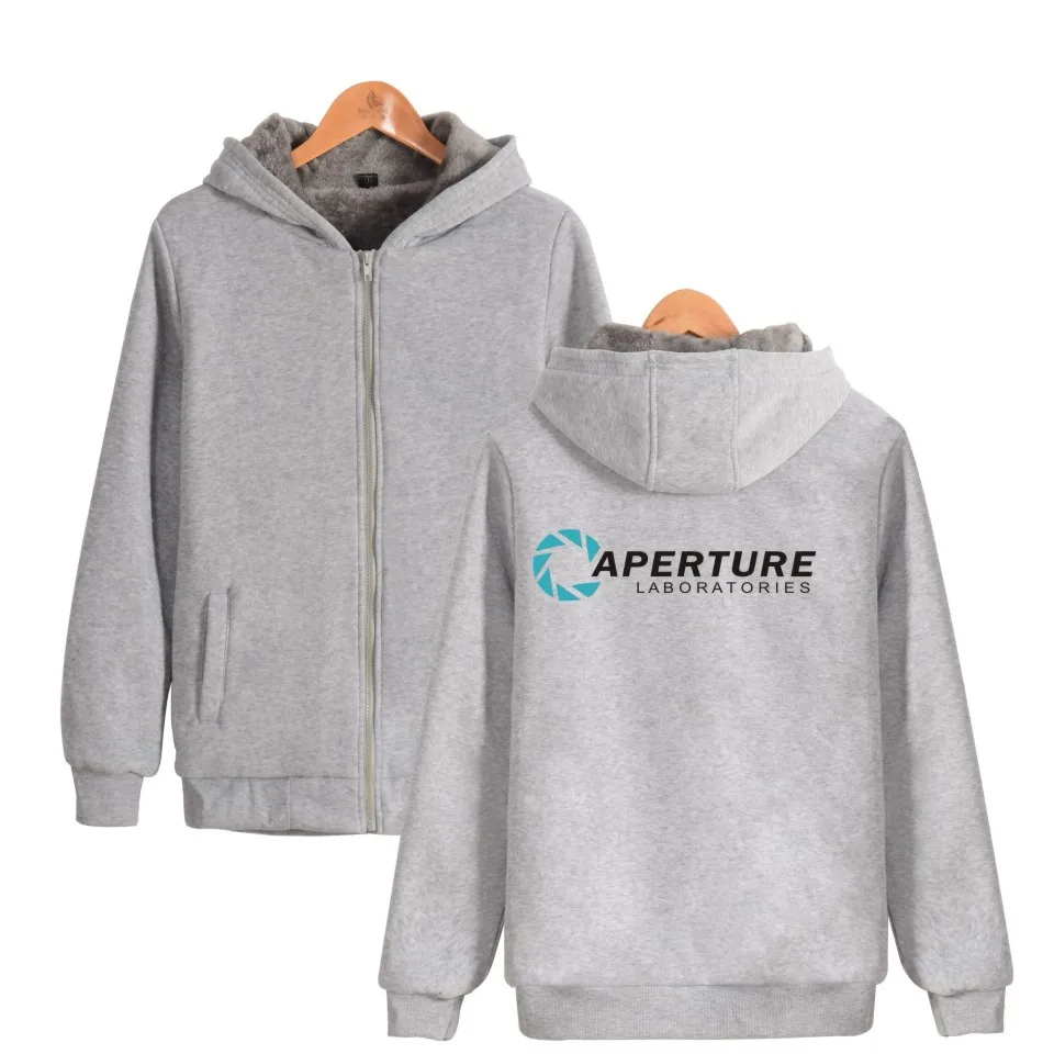 Aperture Science игровые куртки с капюшоном молнией мужская одежда принтом диафрагма