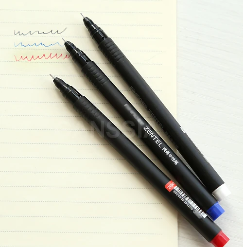 

1PC/lot Simple style pens 0.5mm 3 color gel pen Office accessories material School stationery supplies (ss-1250)