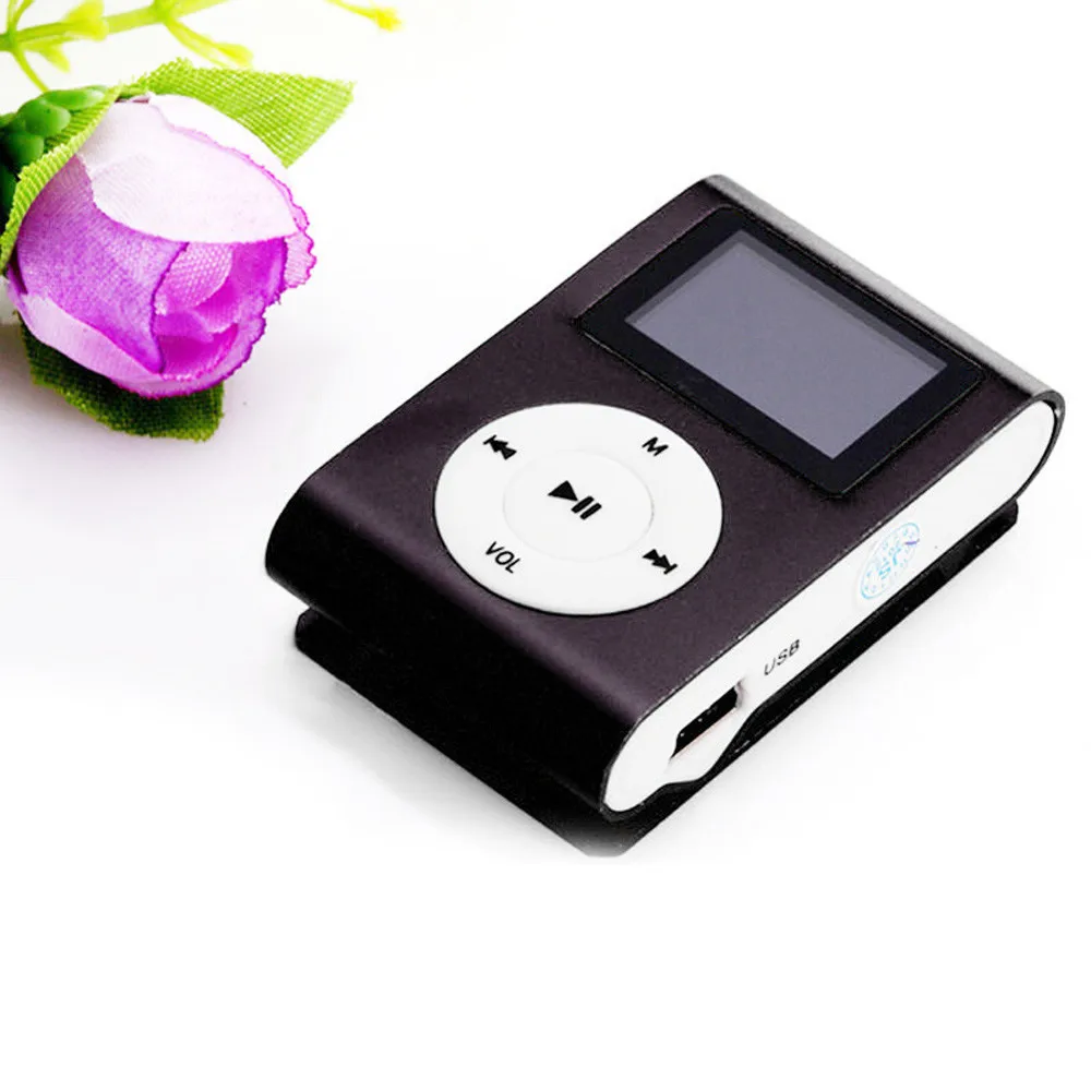 HIPERDEAL Mp3 плеер мини USB металлический зажим портативный аудио mp3 ЖК экран Поддержка