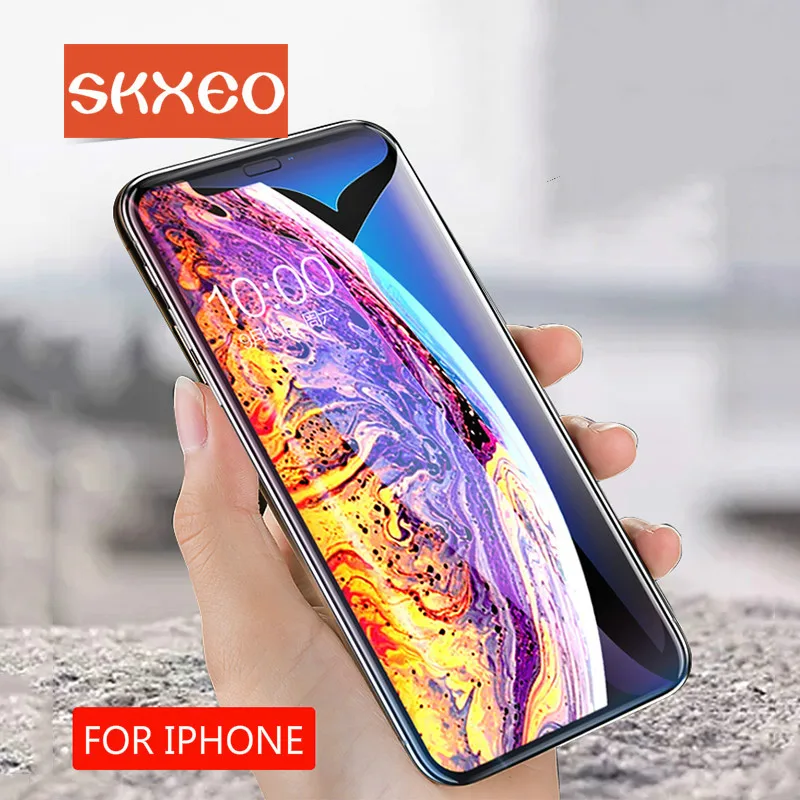 Полное покрытие из закаленного стекла для Apple iPhone 5 6 7 8 6plus 7plus 8plus X XS XR XSMAX Защитная