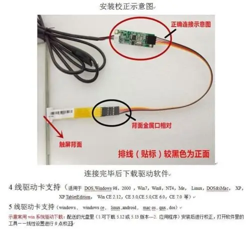 4 провода резистивный USB сенсорный контроллер ЖК-панель с сенсорным экраном