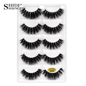 50 пар натуральных длинных накладных ресниц SHIDISHANGPIN, пушистые 3d норковые ресницы для макияжа 100%, искусственные ресницы без жестокости, искусственные ресницы G800