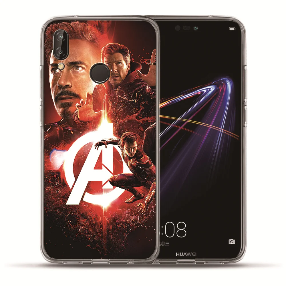 Чехол для Huawei P30 Pro P20 Lite Mate 20 lite 9 10 P10 Coque Marvel Мстители Железный человек роскошный