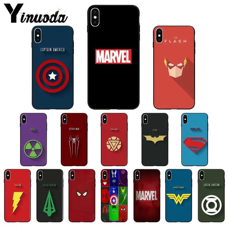 11pro MAX MARVEL чехол с логотипом для Apple iPhone 8 7 6 6S Plus X XS 5 5S SE XR|Чехлы-накладки| |