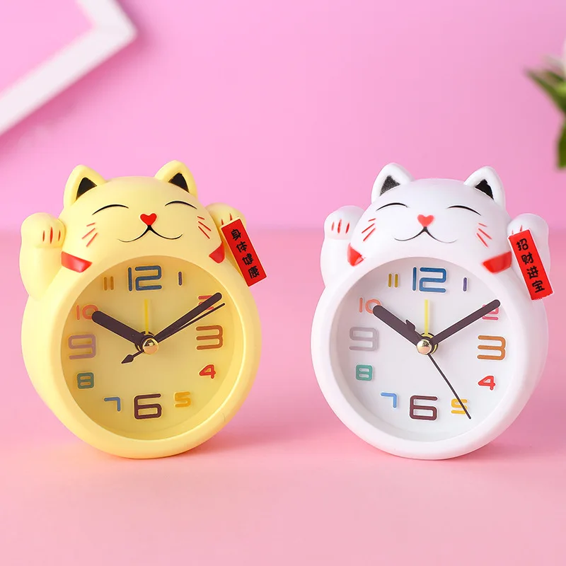 Лучшие продажи 2018 продукт с изображением из мультфильма Lucky Cat настольные часы