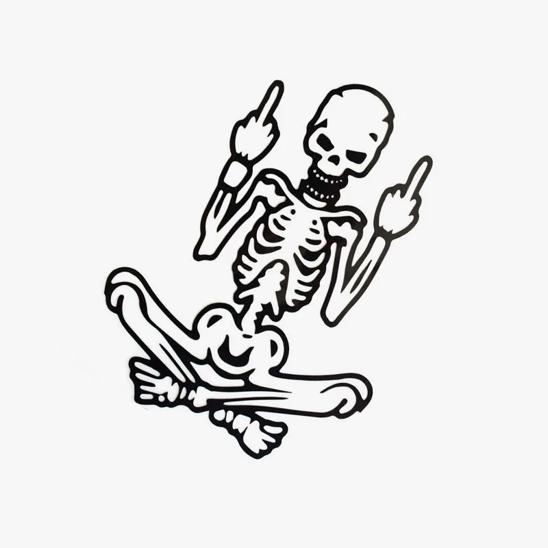 12.5*17CM Skull Funny Car Stickers Vinyl Decals Body Decoration Accessories GS3536 | Автомобили и мотоциклы