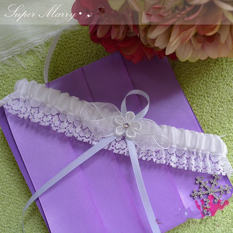 Элегантный Бант шифон цветок Свадебная подвязка Свадьба Подвязка невесты бедра