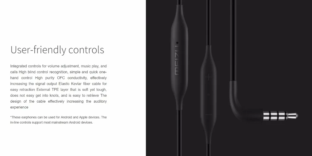 Meizu EP2X EP 2X наушники, микрофон, стерео звук, в ухо, динамический микрофон, на шнуре, пульт дистанционного управления, наушники для Meizu Pro 6 6s pro5