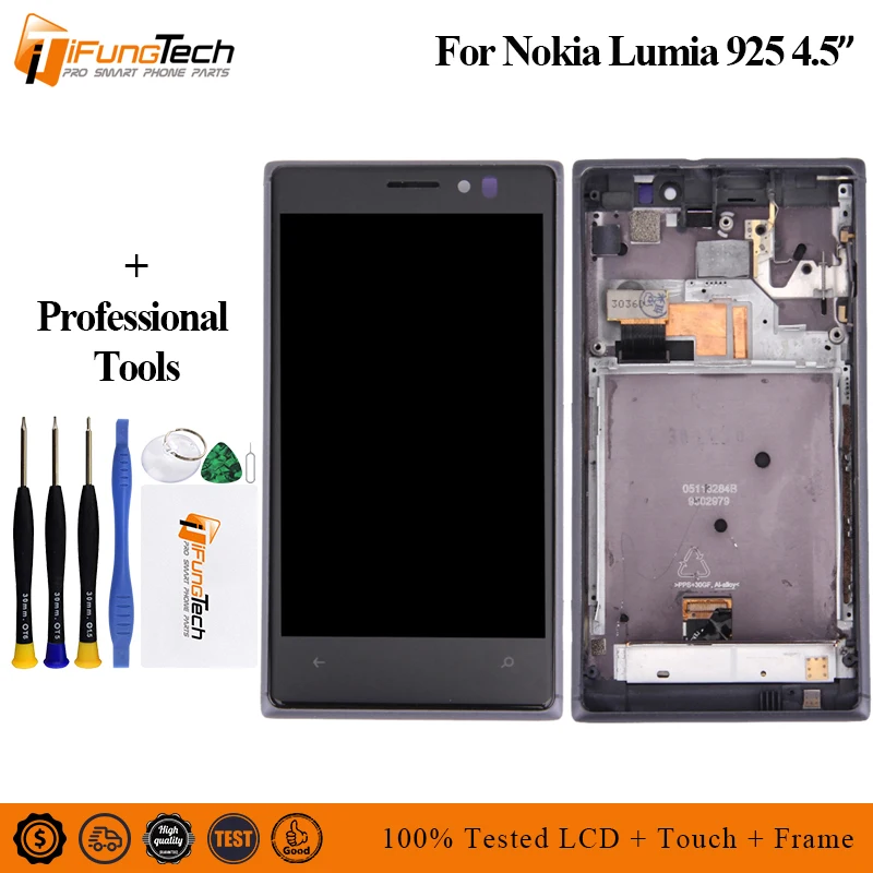 Оригинальный ЖК-дисплей для Nokia Lumia 925 с сенсорным экраном дигитайзер в сборе