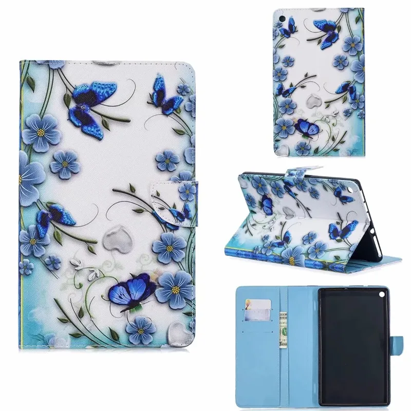 Чехол для планшета Funda Amazon Kindle Fire HD 8 2015/2016/2017 чехол с милым котом единорогом пандой