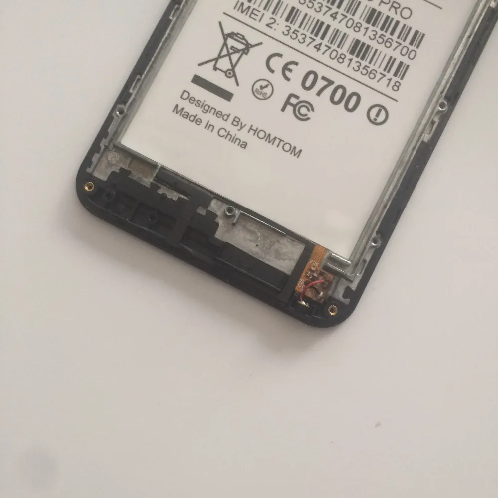 Б/у ЖК-экран+ сенсорный экран+ рамка для HOMTOM HT16 Pro MTK6737 четырехъядерный 5,0 дюймов 1280x720