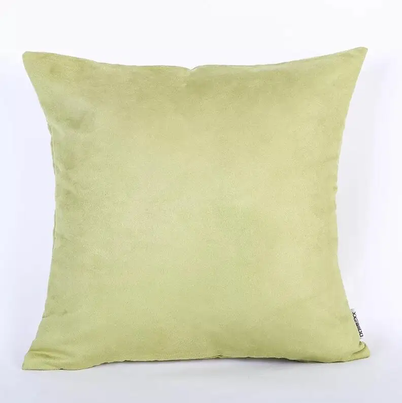 Home Decor Новинка зимы одноцветное замшевая Подушка охватывает 45*45 см Черный, серый цвет желтый Рождество мягкий площади диван Наволочка в стиле День Благодарения крышка - Цвет: 3