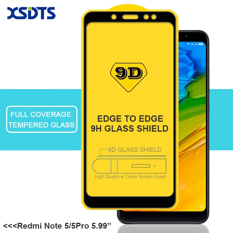 Закаленное стекло XSDTS 9D для Xiaomi Redmi Note 6 5 Pro 7 4 4X 6A 5A S2 A2 Lite полное покрытие клейкая