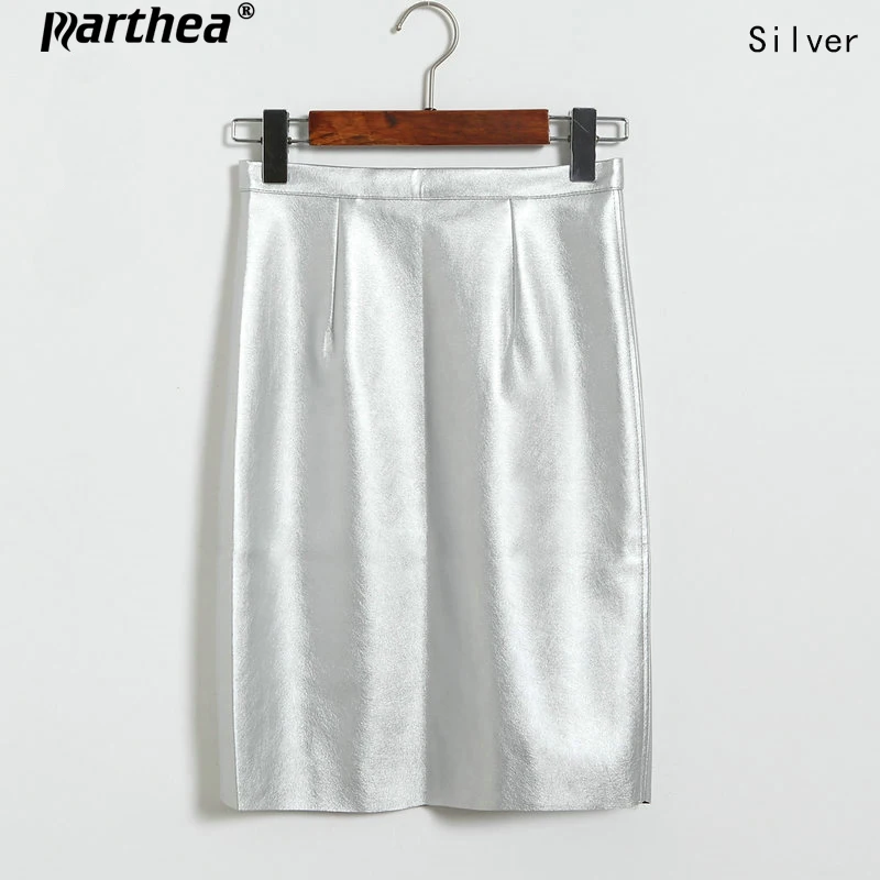 Parthea осень зима Новая мода глянцевая длинные плиссированные Разделение молния