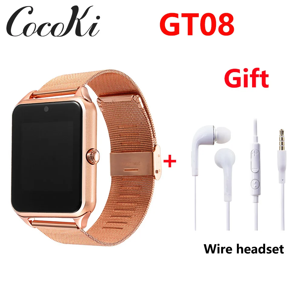 Смарт часы GT08 Z60 металлический ремешок Bluetooth наручные Smartwatch Поддержка Sim TF карта