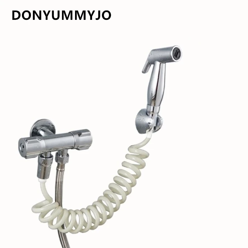 1 комплект смесителей для биде DONYUMMYJO медный Угловой клапан с двойным отверстием