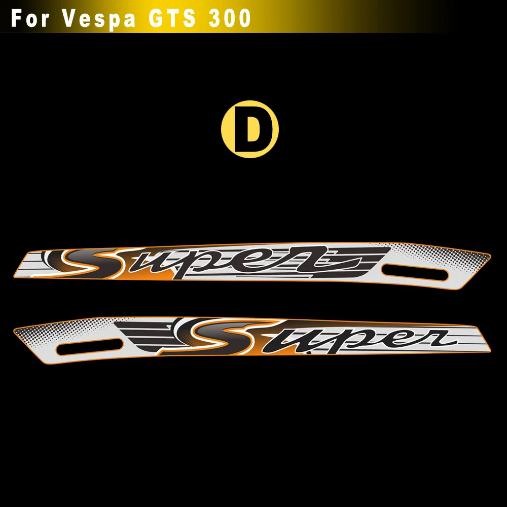 D Серый синий подходит для piaggio Vespa GTS 300 gts300 Sport gts наклейки с эмблемами супер светоотражающие наклейки мотоцикл - Color: D