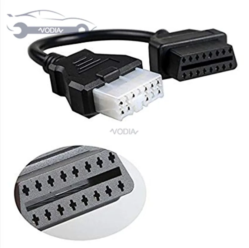 

Car Diagnostic Interface Connector 12pin OBD1 OBD2 Connector Adapter for Mitsubishi obd I cable and obd II cable