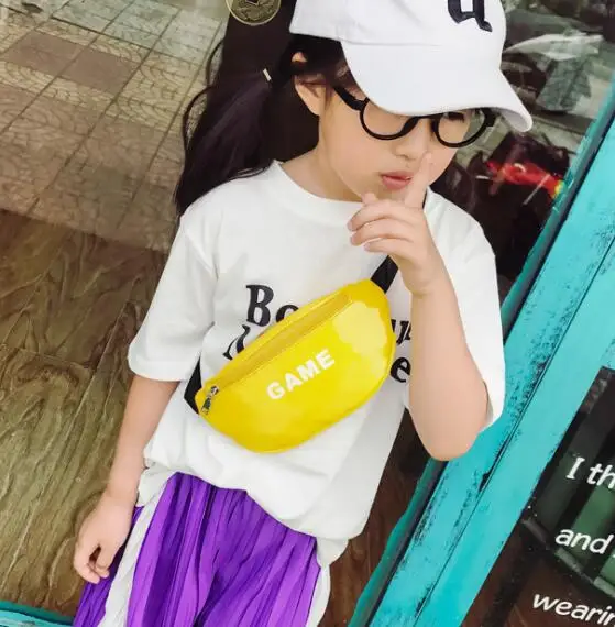 Детские сумки с лазерной резинкой на талии мини пакет для маленьких девочек