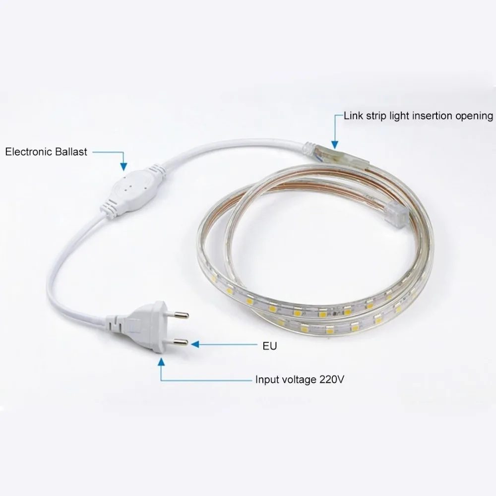 Корпус Водонепроницаемый IP65 SMD 5730 Светодиодные полосы с Мощность 120 LED/м Длина: 2 м
