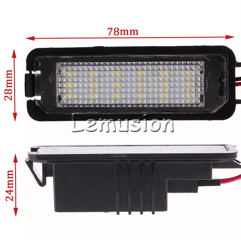 1 пара Автомобильный светодиодный номерной знак светильник 12V SMD СВЕТОДИОДНЫЙ
