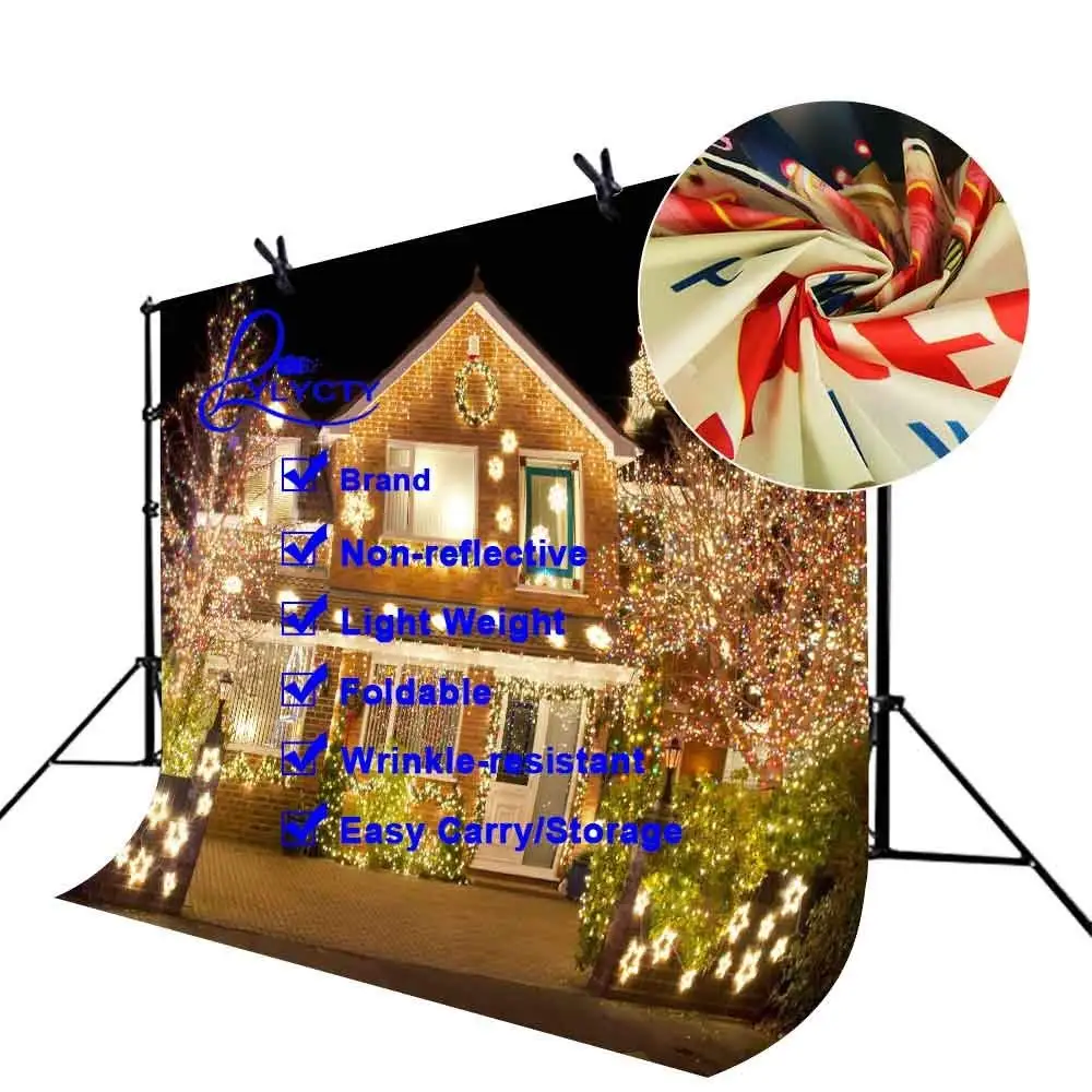 7x5ft Villa Backdrop Brightly Lit Photography Background at Night and Studio Props | Электроника