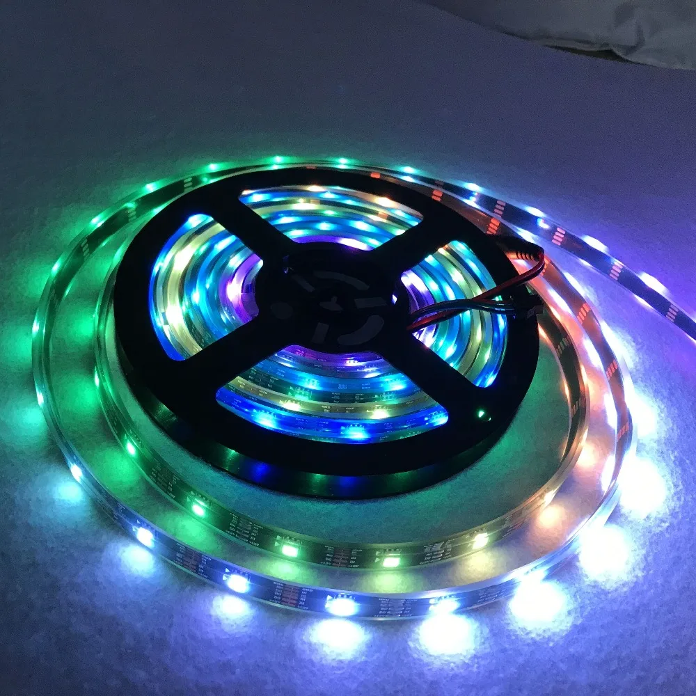 30 светодиодов/м 5 м WS2815 DC12V Адресуемая полноцветная RGB 5050 Светодиодная лента