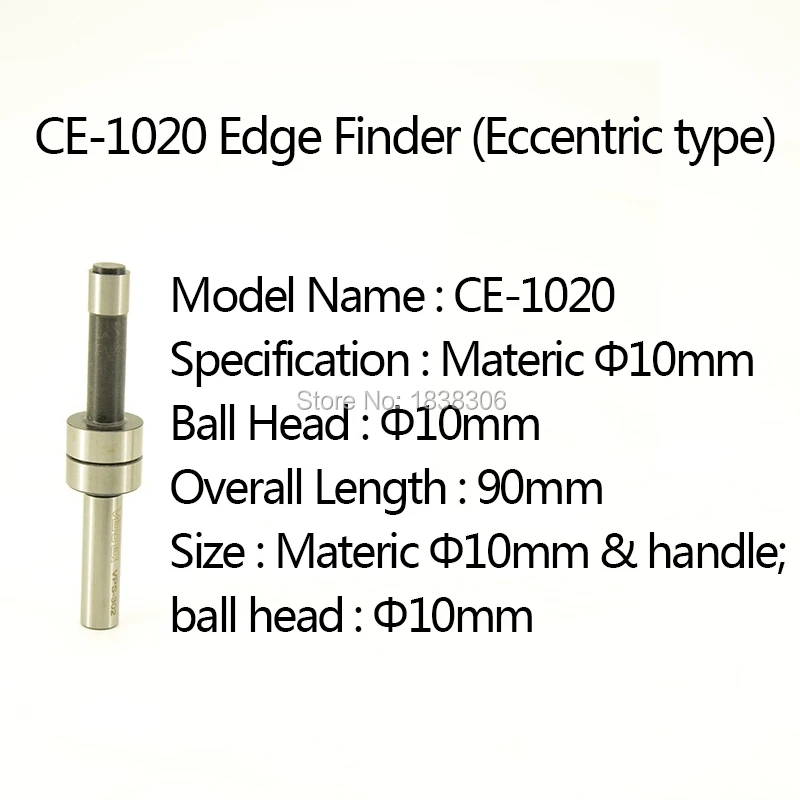 

1PCS Mechanical Eccentric type Edge Finder CE-1020 10MM for Milling Lathe Machine Touch Point Sensor including Milling Cutter