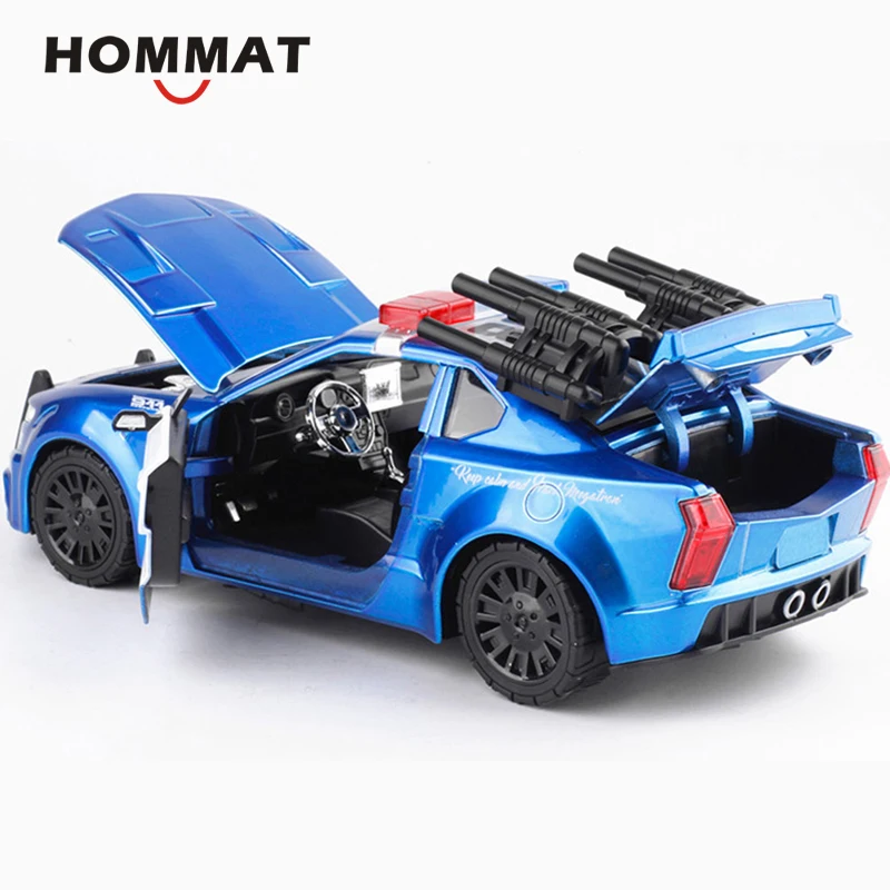 HOMMAT моделирование 1:36 трансформатор Ford Mustang баррикад полицейский спортивный