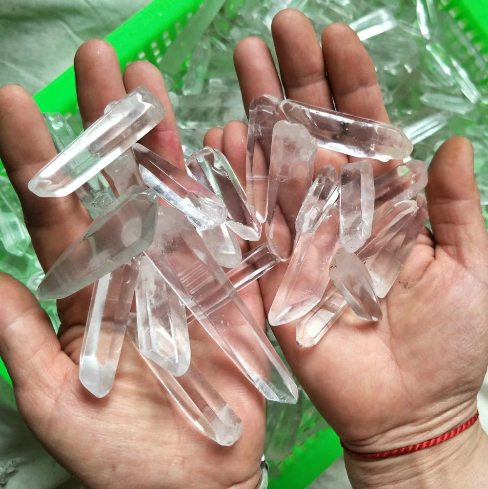 2.2LB 1 кг прозрачные кварцевые хрустальные точки были отполированы из